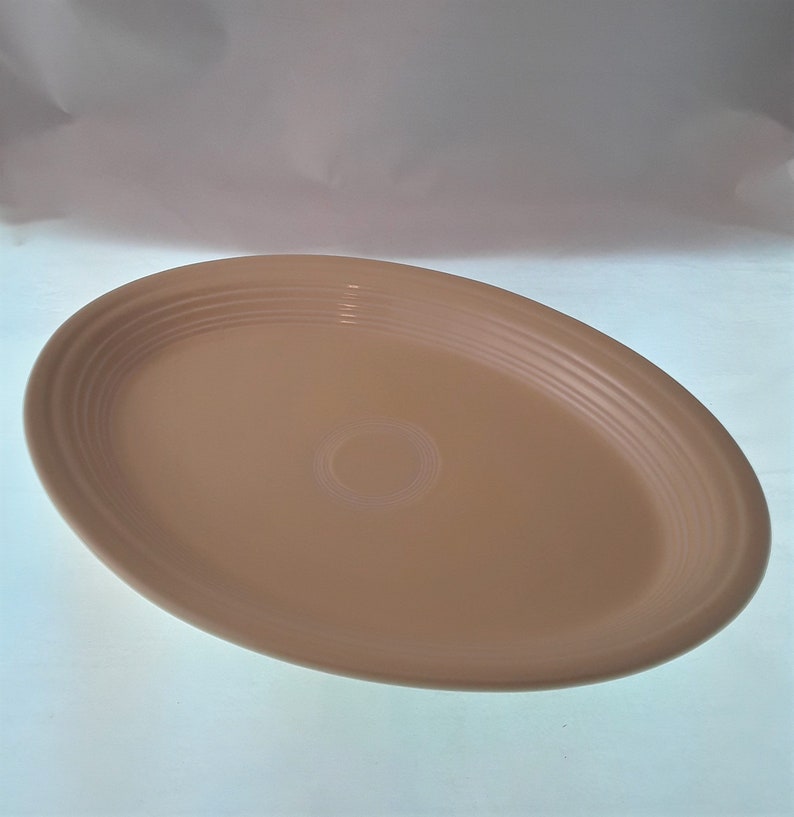 Homer Laughlin China Fiesta Ware Pale Yellow Oval Serving Platter - Thumbnail 4