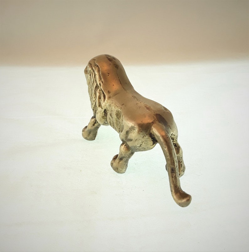 Vintage Cast Brass Lion Figurine Paperweight Desk Ornament Zodiac - Etsy