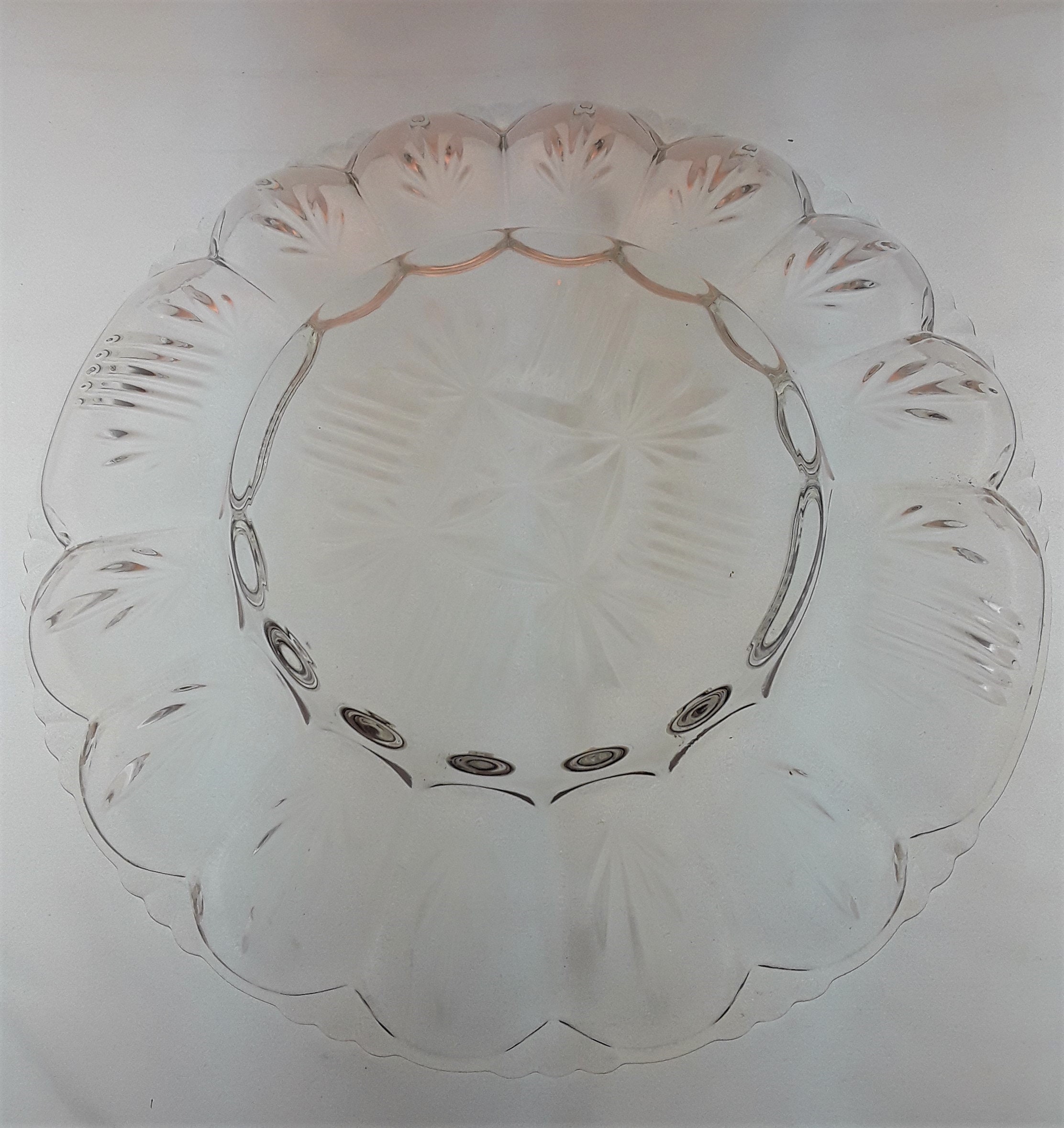 Vintage Federal Glass Deviled Plate Relish Dish Pattern Etsy