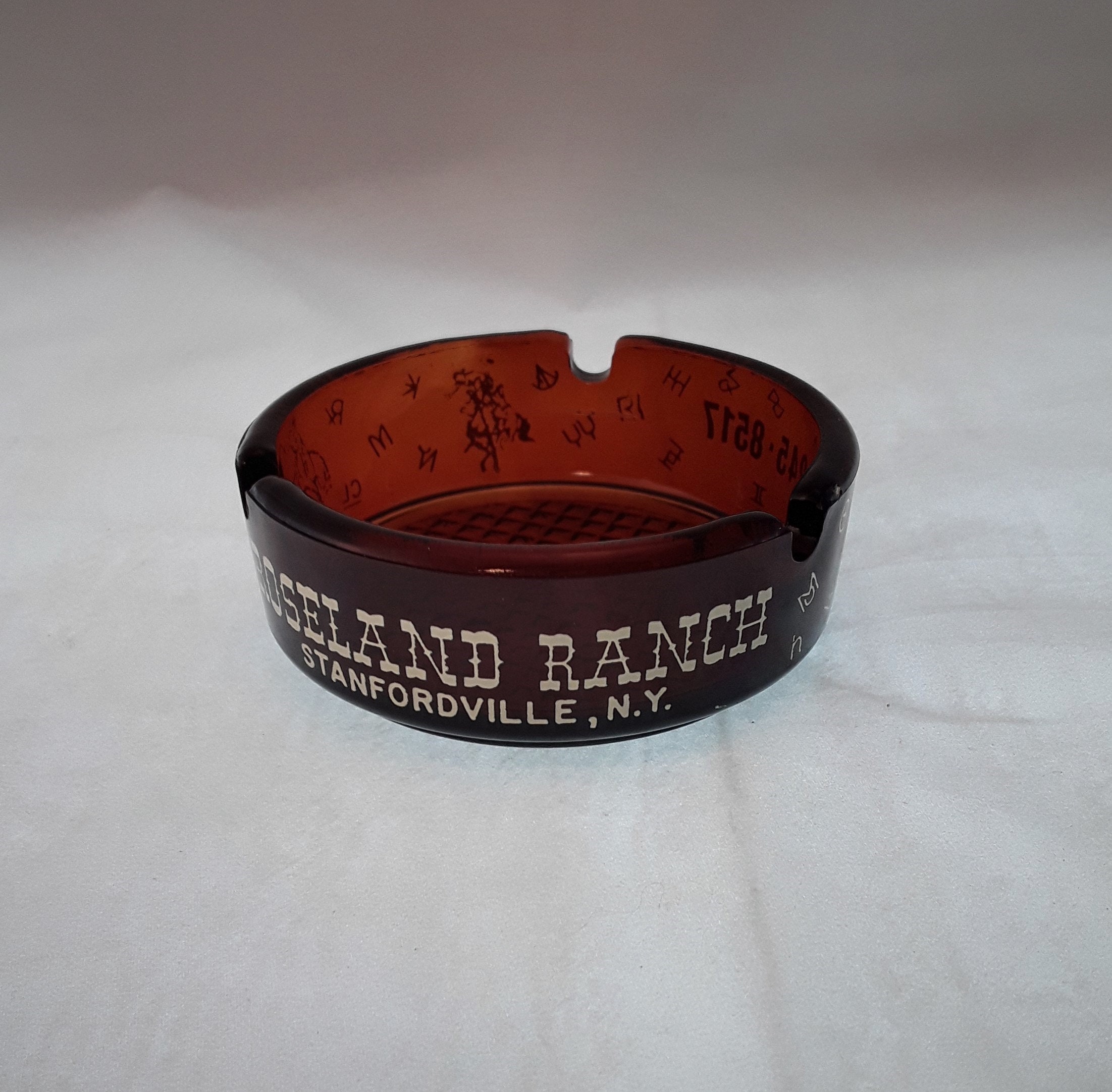Vintage Advertising Souvenir Ashtray Roseland Ranch Etsy