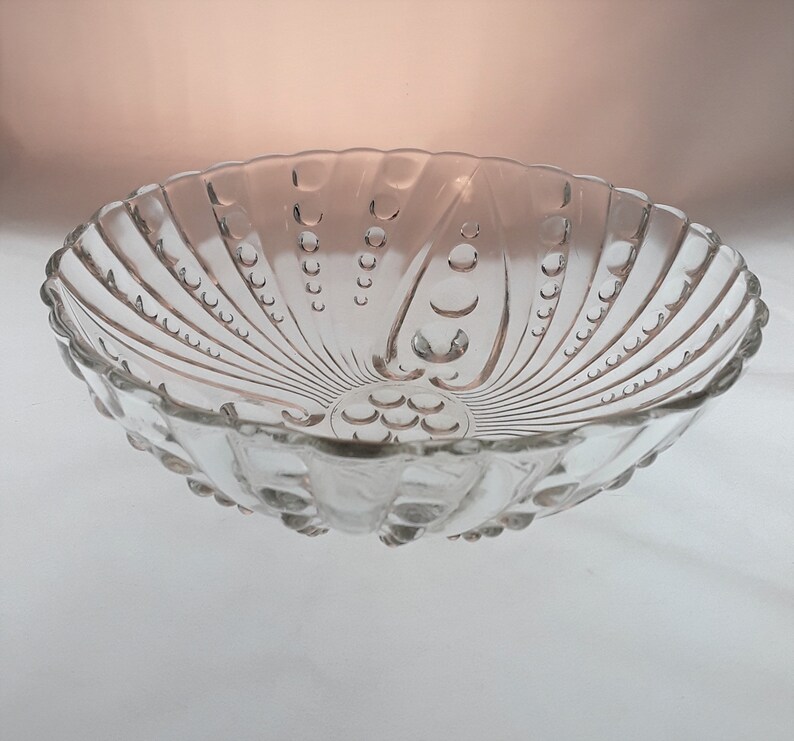 Items With Ridges Anchor Hocking Glass Inspiration Burple Bubble Swirl Serving Bowl 8 1/2 ...