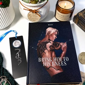 Diario di romanticismo dark, taccuino fantasy con copertina rigida, ispirato a "Portalo in ginocchio", diario gotico