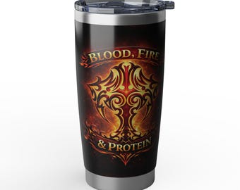 Blood Fire & Protein Fiery Cross Tumbler