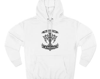 Blood Fire & Protein Tribal Cross Hoodie