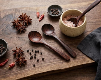 Natural Rosewood Tea Spoon, Handmade Coffee Scoop, Wooden Kitchen Spoon