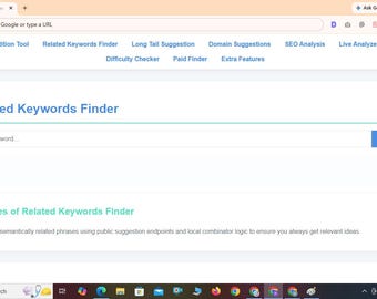 Advanced Keyword Research Tool