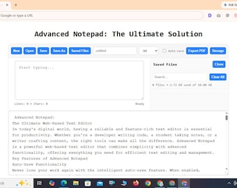 Advanced Online Notepad Software
