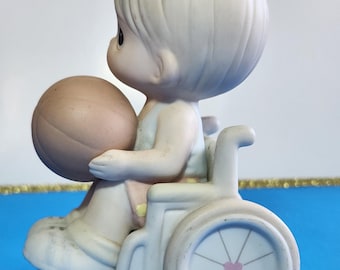 Precious Moments Limited Edition Porcelain Figurine, Give Ability A Chance, 1997 Enesco