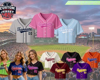 Maillot de baseball court personnalisé pour femme Maillot personnalisé prénom mignon petite amie streetwear tendance