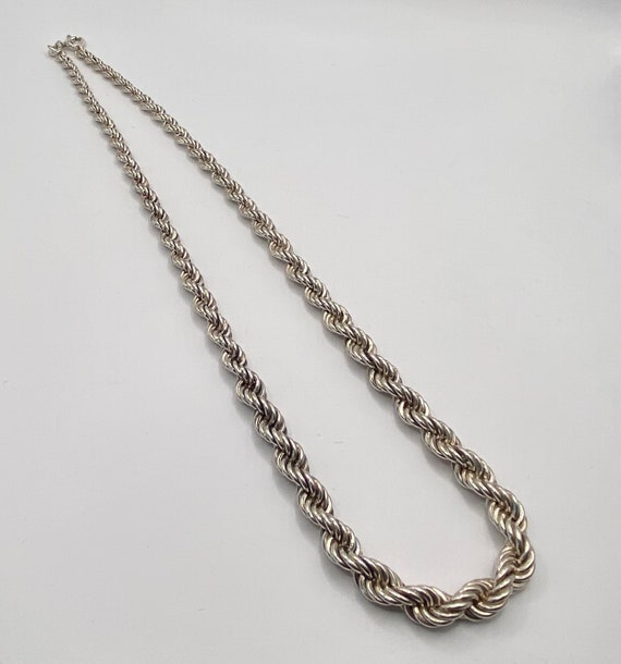 Heavy Sterling Silver Rope Chain. Tapered Rope Twist … - Gem
