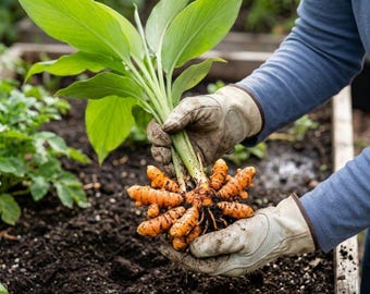 5-10 raíces de cúrcuma para plantar, rizoma de cúrcuma fresco, hierba comestible para el jardín.