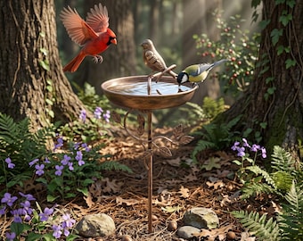 Soporte metálico de 86 cm (34 pulgadas) para comedero de pájaros, decoración de jardín estilo bronce vintage