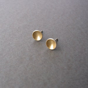 Sun catcher ear studs 925 silver 750 gold image 1