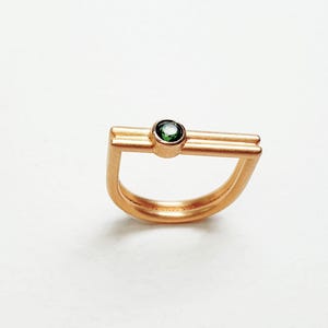 gold ring green tourmaline chrome tourmaline 750 gold 18kt