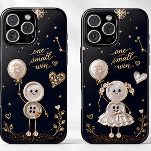 iPhone Hülle, Perlmutt Puppe, Bitcoin Ballon, motivierendes Design