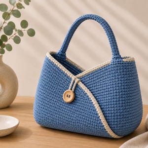 Crossover Tulip Tote Crochet Pattern PDF, Crochet Handbag Pattern, Crochet Tote Bag Pattern, Elegant Shoulder Bag, Beginner Friendly Pattern