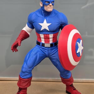 Captain America Action Figure: 3D Printed Collectible Toy image 1