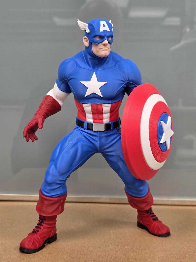 Captain America Action Figure: 3D Printed Collectible Toy image 1