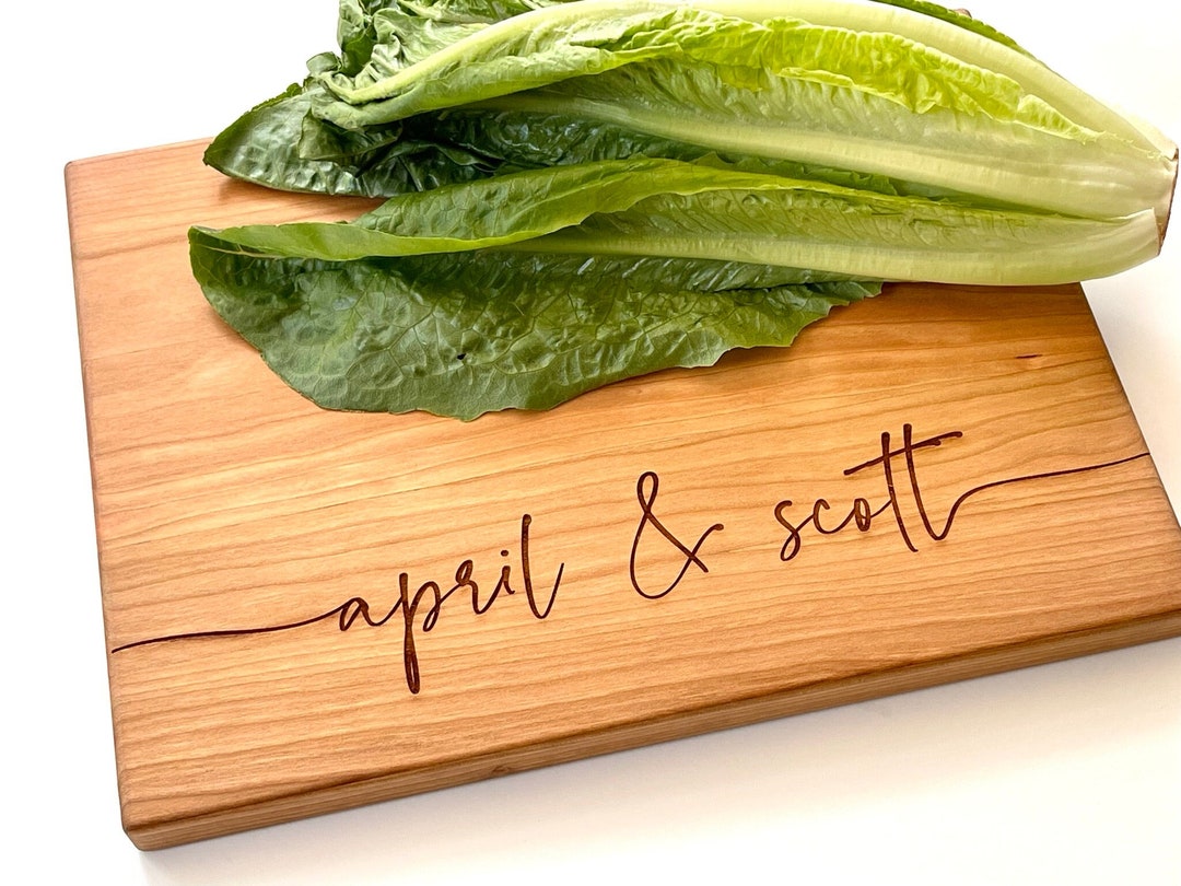 Custom Cutting Board With Names. Personalized Chopping Board for