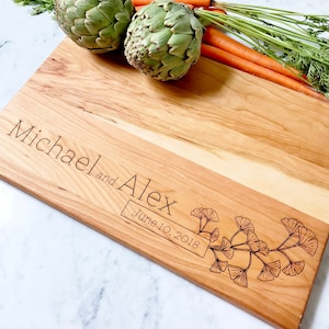 Personalized Cutting Board, Engagement Gift Same Sex Wedding Gift, Anniversary Present, Housewarming Gift. milk and honey image 1