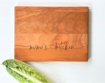 Mimi's Kitchen Cutting Board. Personalized Board for Mimi gift. Mother's Day Present for Mimi or CUSTOM name. milk and honey