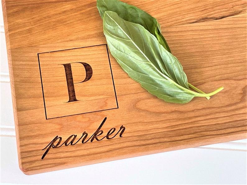 Personalized Last Name Cutting Board. Custom Engraved wooden board for custom kitchen decor, charcuterie boards, closing gifts. image 8
