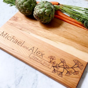 Personalized Cutting Board, Engagement Gift Same Sex Wedding Gift, Anniversary Present, Housewarming Gift. milk and honey image 5