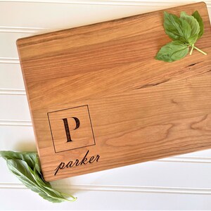 Personalized Last Name Cutting Board. Custom Engraved wooden board for custom kitchen decor, charcuterie boards, closing gifts. image 9