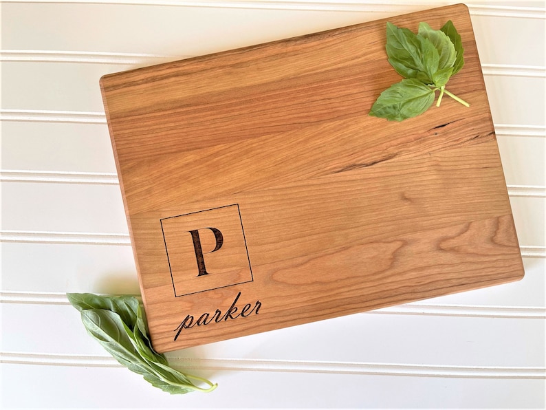 Personalized Last Name Cutting Board. Custom Engraved wooden board for custom kitchen decor, charcuterie boards, closing gifts. image 9