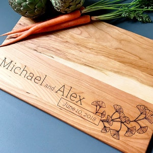 Personalized Cutting Board, Engagement Gift Same Sex Wedding Gift, Anniversary Present, Housewarming Gift. milk and honey image 3