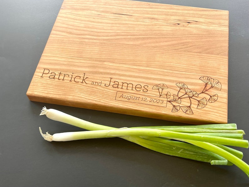 Personalized Cutting Board, Engagement Gift Same Sex Wedding Gift, Anniversary Present, Housewarming Gift. milk and honey image 4