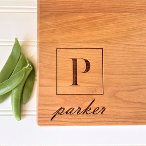 Personalized Last Name Cutting Board. Custom Engraved wooden board for custom kitchen decor, charcuterie boards, closing gifts. image 7