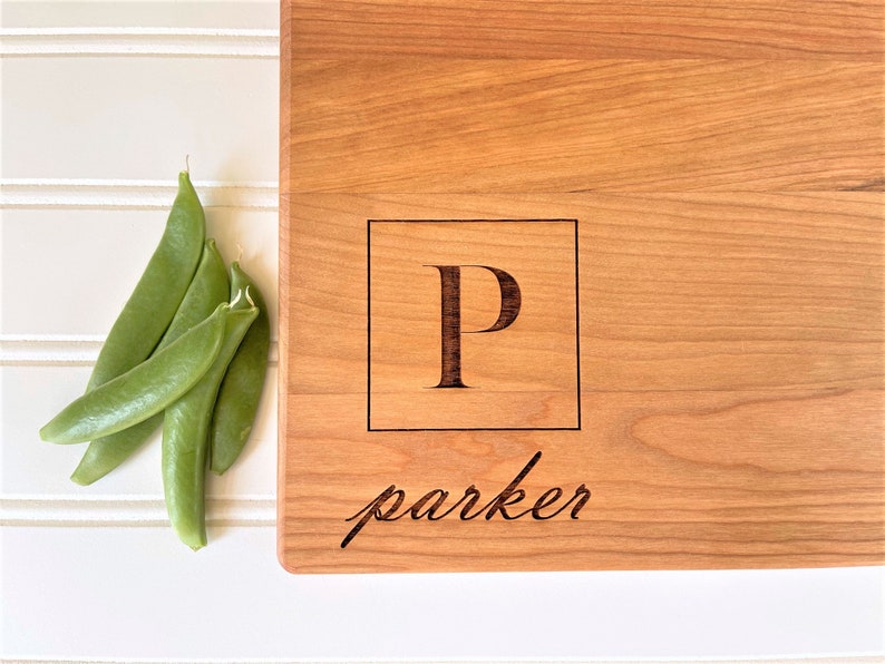 Personalized Last Name Cutting Board. Custom Engraved wooden board for custom kitchen decor, charcuterie boards, closing gifts. image 7