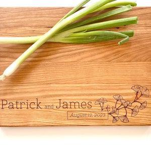 Personalized Cutting Board, Engagement Gift Same Sex Wedding Gift, Anniversary Present, Housewarming Gift. milk and honey image 7