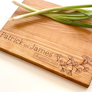 Personalized Cutting Board, Engagement Gift Same Sex Wedding Gift, Anniversary Present, Housewarming Gift. milk and honey image 8
