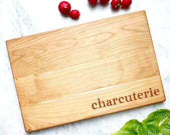 Charcuterie Board. Hostess gift under 50. Bread, Meat and Cheese Board, Thanksgiving host gift, Engraved wooden serving platter.