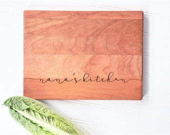 Nana's Kitchen, Personalized Cutting Board. Mothers Day Gift, Custom Wooden Bread Board, Kitchen Display Sign with Any Custom Name