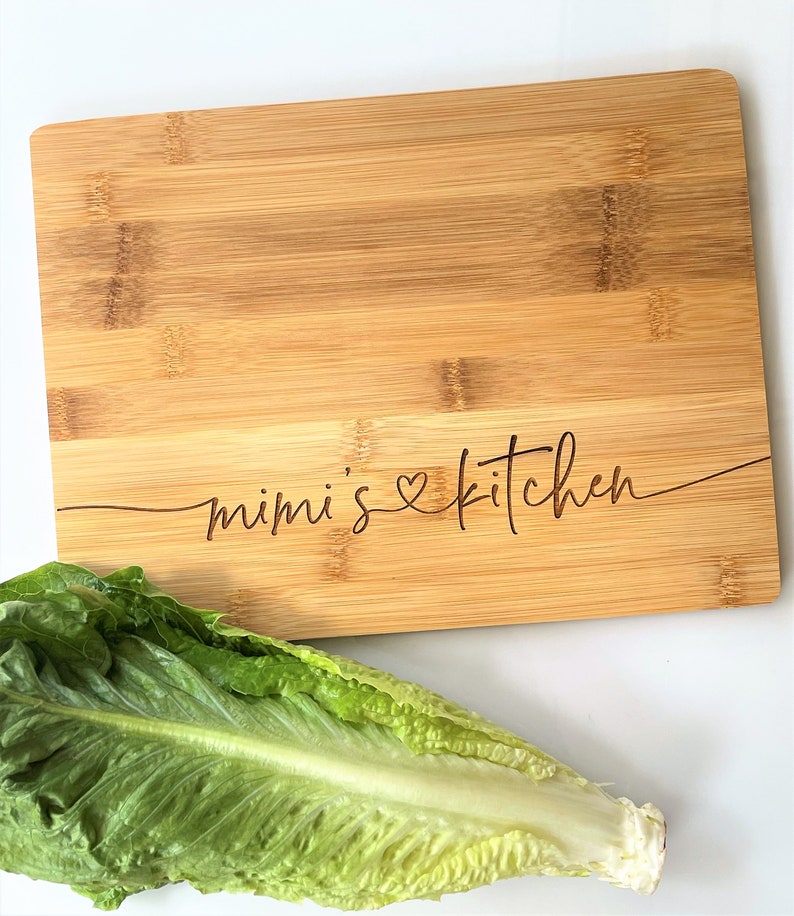 Cutting Board, Mimi's Kitchen. Engraved Wooden Board for Mother's Day Gift for Mimi. Birthday Present for Grandmother. milk and honey image 5