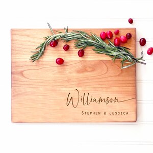 Custom Charcuterie Board with Last and First Names. Personalized Cutting Board, Christmas Gift for Couples, Kitchen Decor, Hostess Gift image 10