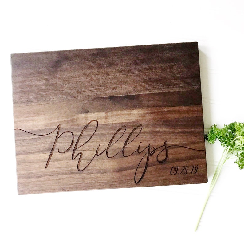Last Name Board. Personalized Cutting Board for custom wedding Etsy