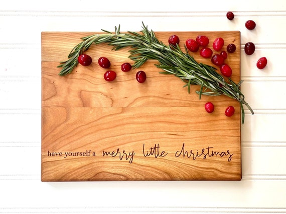 17 x 11 Sweet Christmas Kitchen Maple Cutting Board