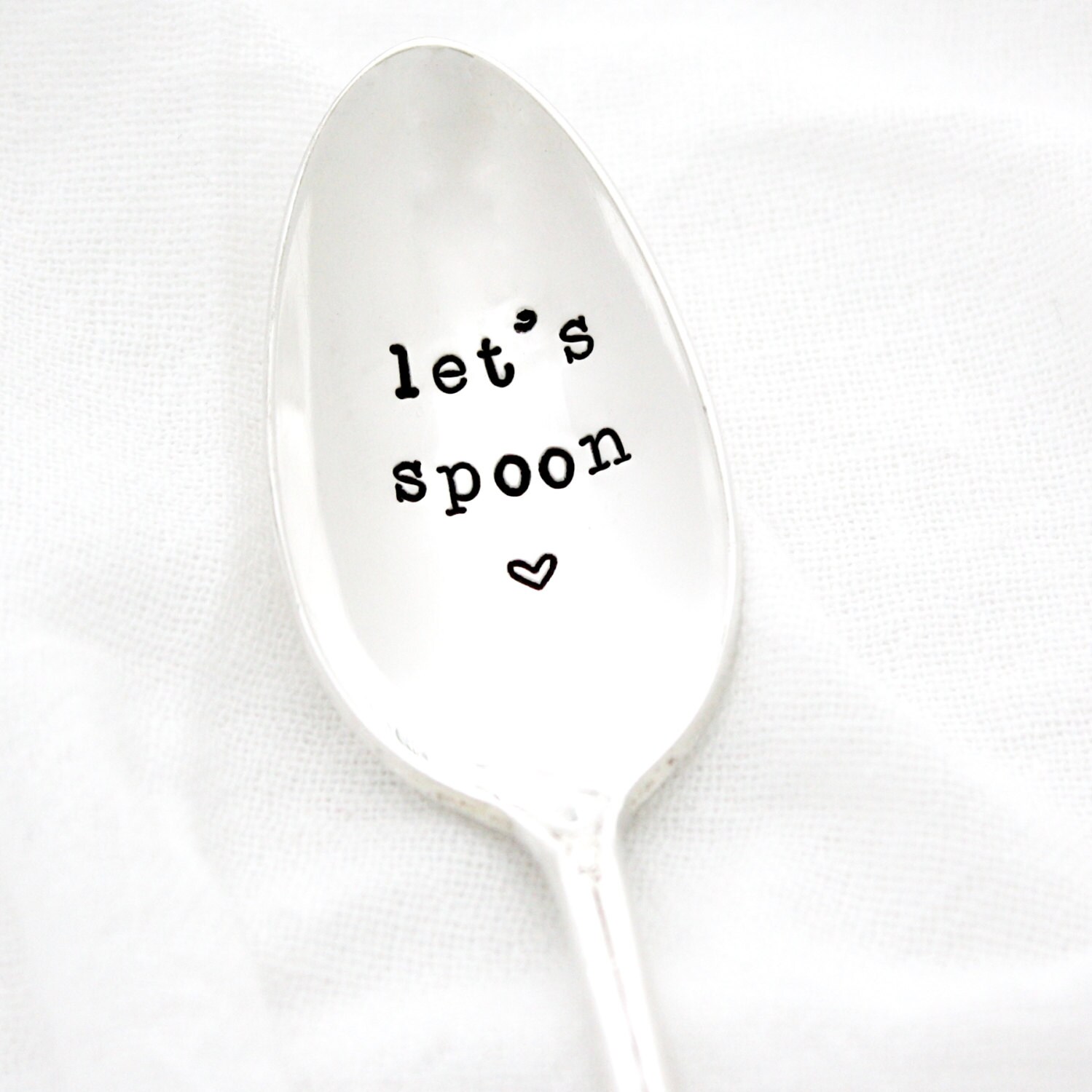Let's Spoon Hand stamped spoon for unique gift. Unique Etsy