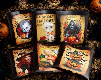 Draagtas Halloween vampier, Spooky Trick or Treat-tas, gotische pompoenshopper, leuke horrorcadeautas, draagtas herfstfeest