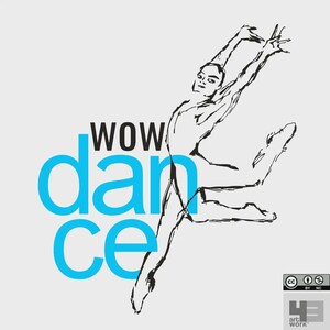 Composición de danza moderna "Wow Dance in Blue" para pared (SVG, descarga en PDF)