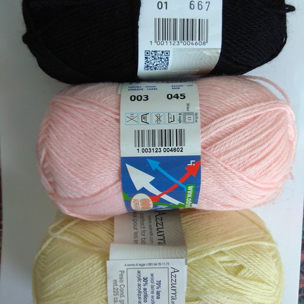 Adriafil Azzurra  Knitting Yarn - made in Italy- SALE - FLAT Shipping Rate - only 5.99 per ball