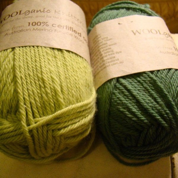 100% organic merino wool from Australia - Woolganic - FLAT Shipping Rate - only 10.99 USD instead of 12.99USD per skein