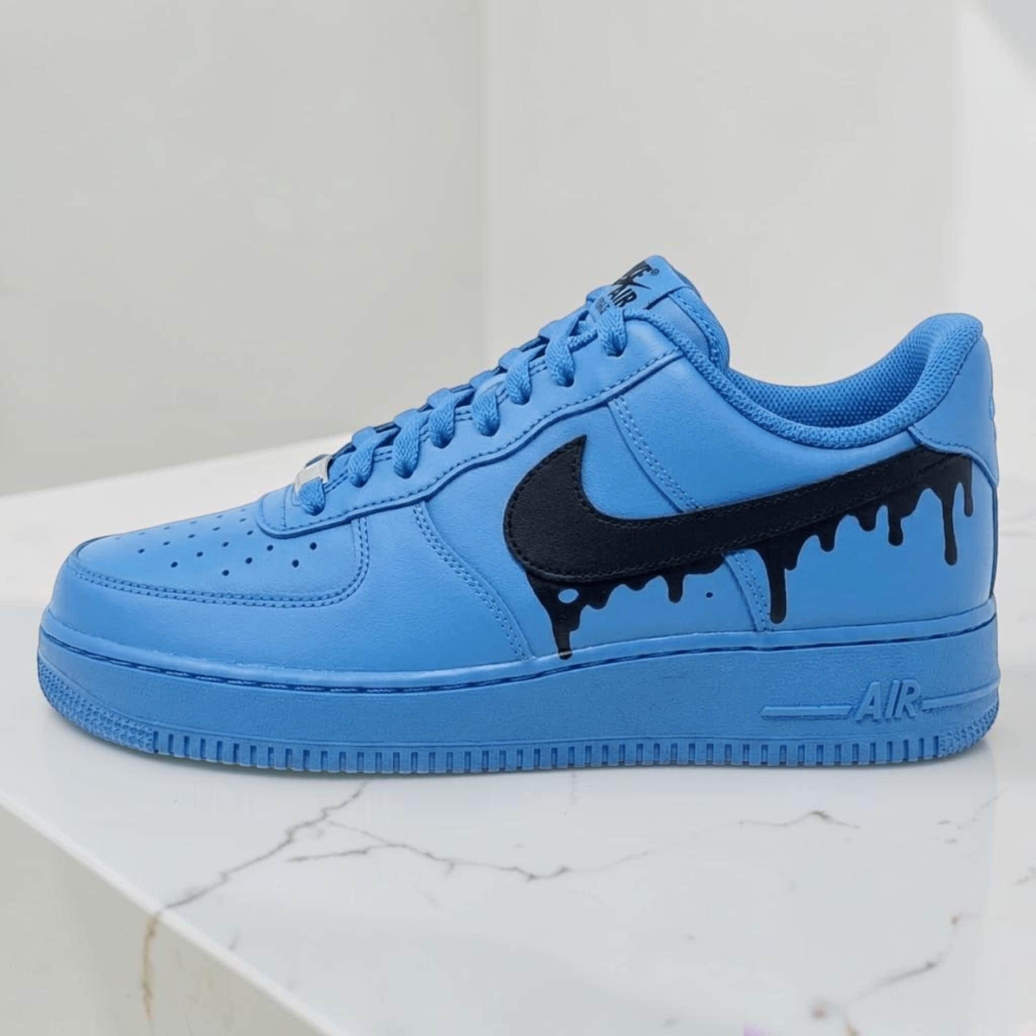 Nike air force 1 custom blue drip - Etsy 日本