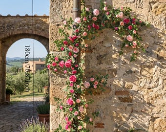 Silk Rose Ivy Garland, Hanging Artificial Flowers for Wedding Arch and Wall Decor