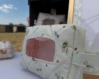 Pochette matelassée pour lingettes pour bébé avec fermeture à glissière - Un sac à langer de voyage essentiel