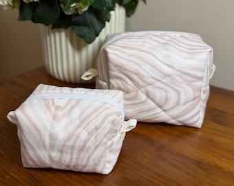 Trousse de toilette ; motif crème